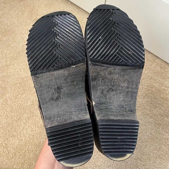 Vintage Torpatoffeln Original Swedish Clog Black Leather Wood 42 - Picture 9 of 9